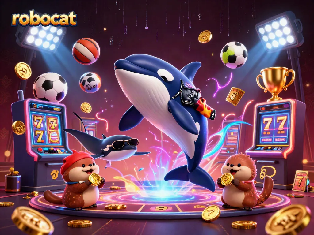 robocat showcases vibrant characters in a thrilling casino scene filled with gaming excitement