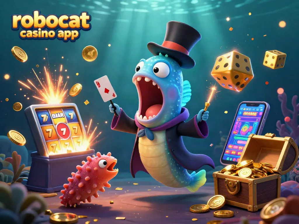 Experience thrilling gameplay with the robocat casino app featuring vibrant characters and exciting game elements.